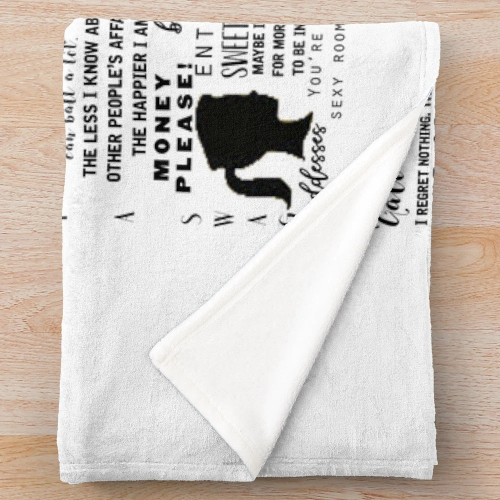 Parks and Recreation Themed Plush Blanket with Memorable Quotes