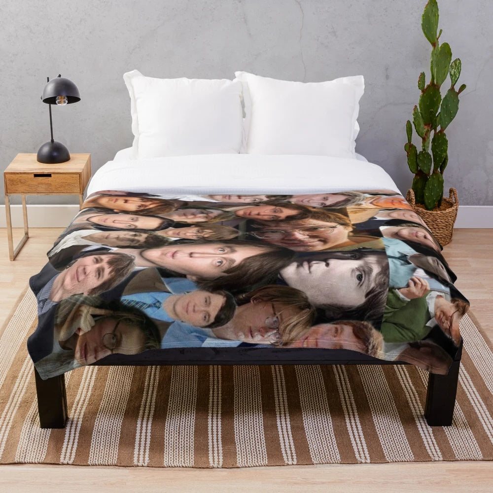 Paul Dano photo collage plush blanket
