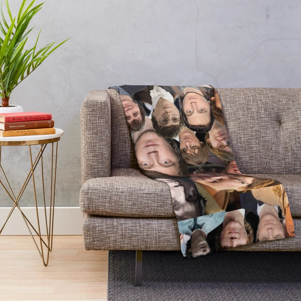 Paul Dano photo collage plush blanket