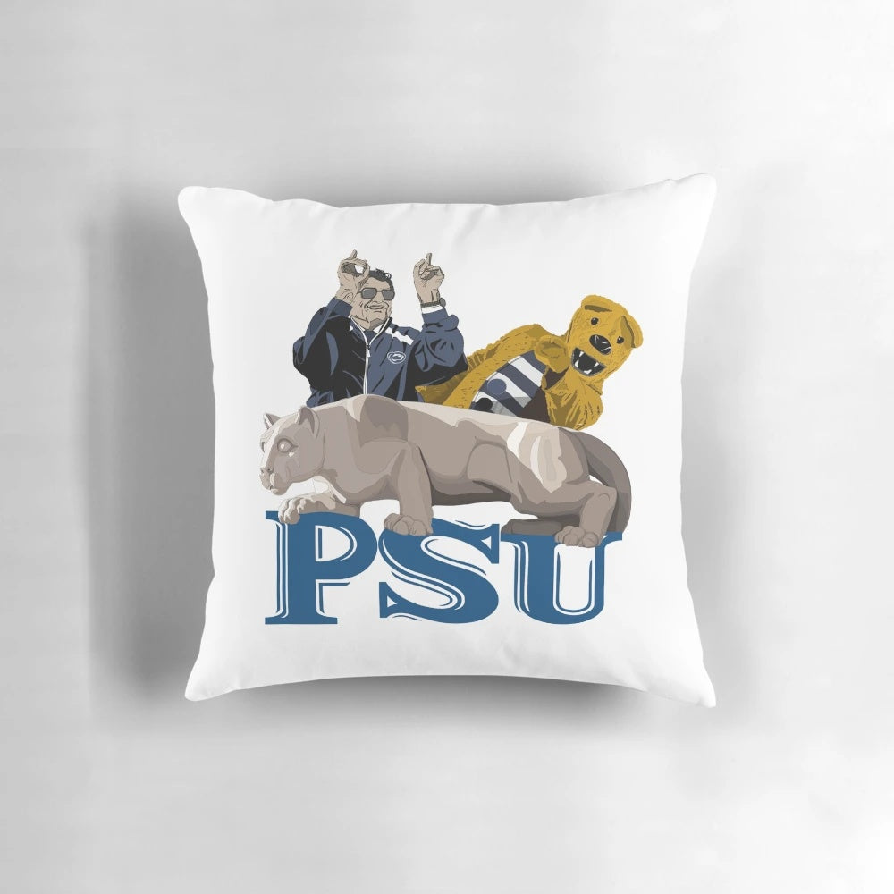 Penn State Nittany Lion Pillow Featuring University Greats