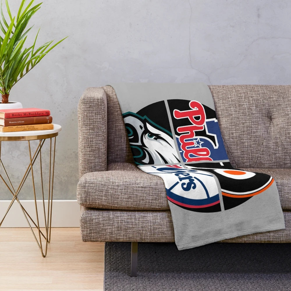 Philadelphia sports-themed plush blanket