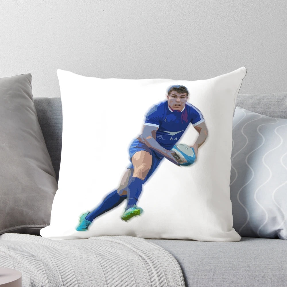 Rugby-themed Antoine Dupont Pillow for sports enthusiasts