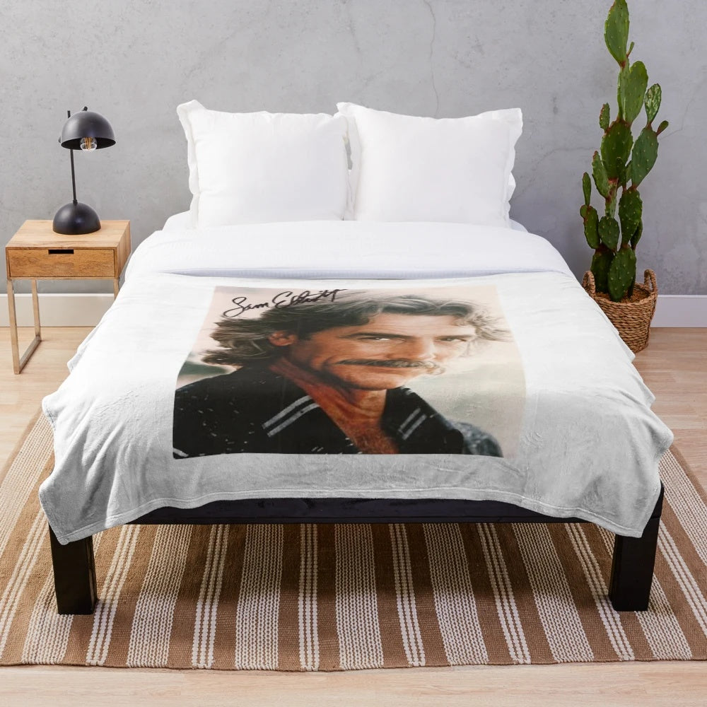 Sam Elliot as a Cowboy on a Plush Blanket