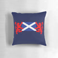 Saltire and Lions Rampant Pillow, featuring the Scottish national symbol