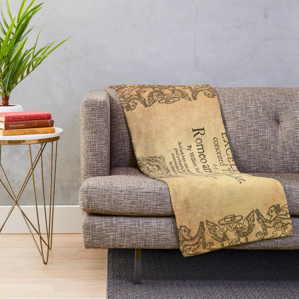 Romeo and Juliet 1597 Plush Blanket featuring Shakespeare's iconic tragedy