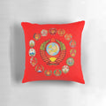 Decorative pillow featuring the classic hammer and sickle symbol of the Soviet Union
