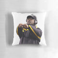 Plush pillow featuring the likeness of Pittsburgh Steelers head coach Mike Tomlin
