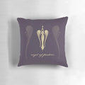 Decorative throw pillow featuring an angel design in tribute to Sylvia Pankhurst and the women's suffrage movement