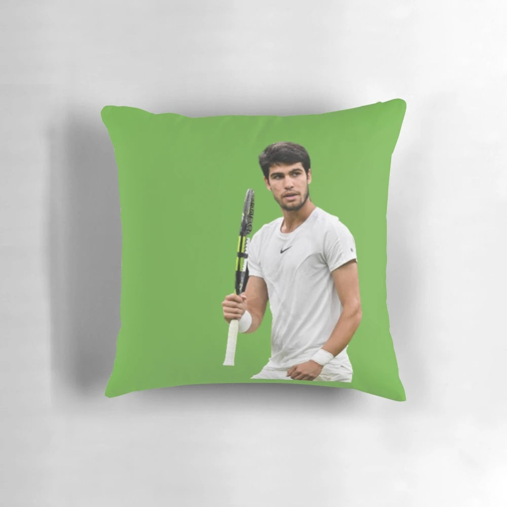 Carlos Alcaraz Wimbledon Tennis Champion Pillow