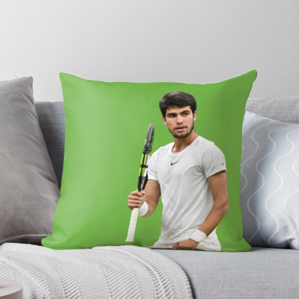 Carlos Alcaraz Wimbledon Tennis Champion Pillow