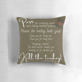 Bob's Burgers Thanksgiving Song Pillow featuring a cozy, festive design