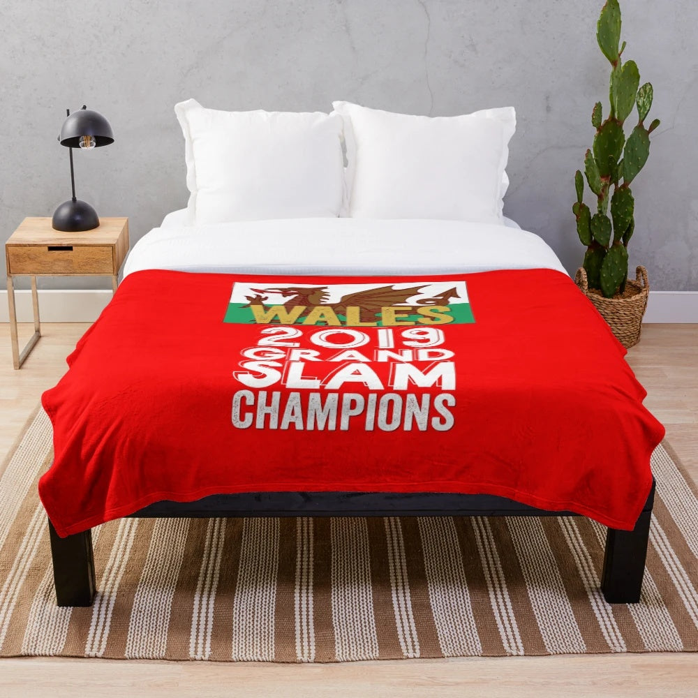 Wales Rugby Plush Blanket for 2019 Grand Slam Champions