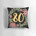 80th Birthday Pillow with Customizable Text