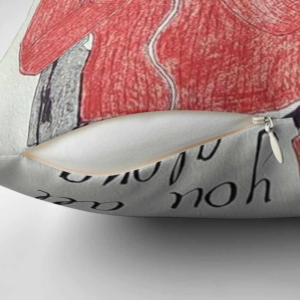 Cozy Arctic Monkeys-inspired pillow featuring Alex Turner's likeness from the Cornerstone song