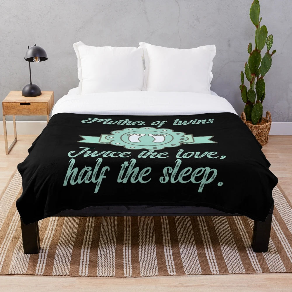 Plush blanket with "Best Mom In The History Of Ever" text