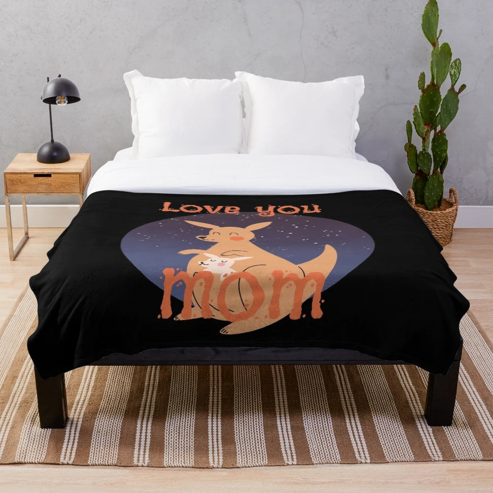 Mothers day gift plush blanket with "Best Mom in the History of Ever" text
