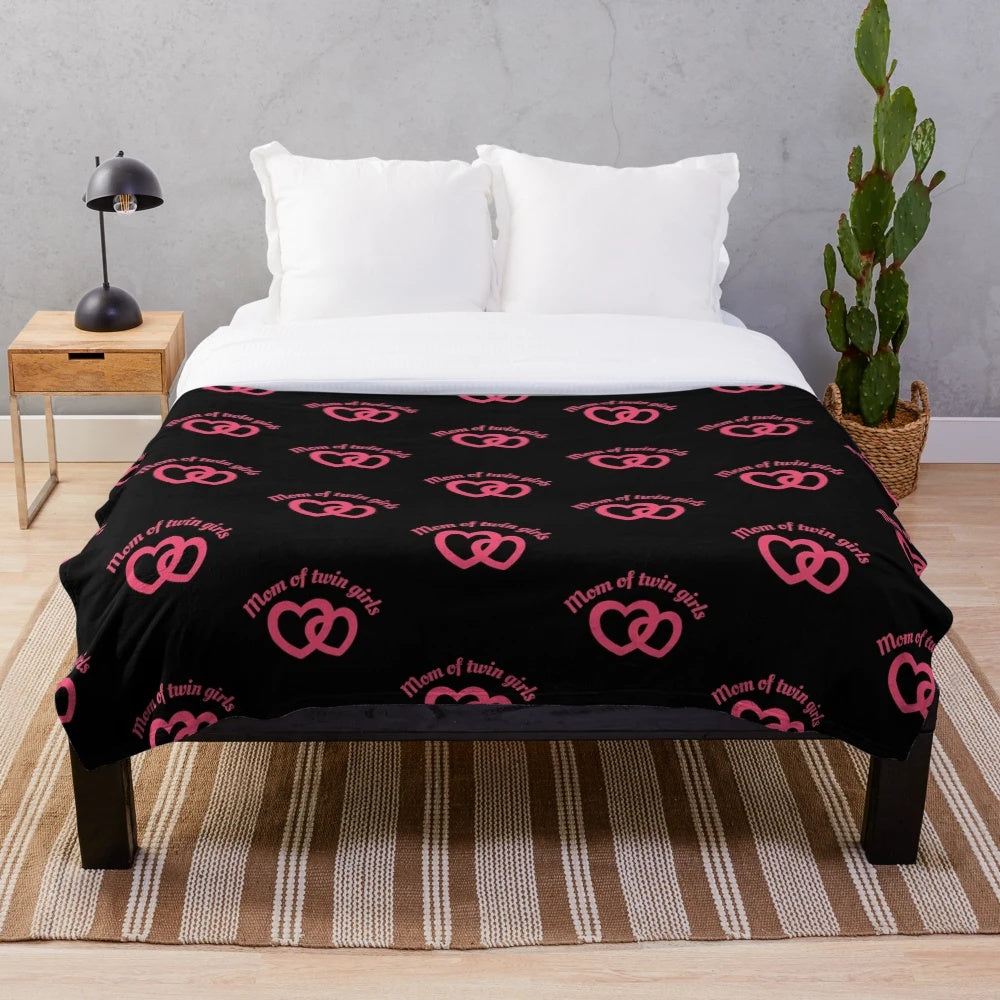 Plush blanket with "Best Mom In The History Of Ever" design