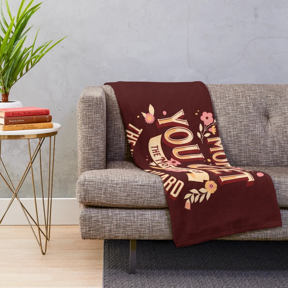 Plush blanket that says "Best Mom In The History Of Ever