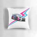 Pillow featuring the 2022 BTCC Champion Tom Ingram and his Hyundai i30 Fastback race car