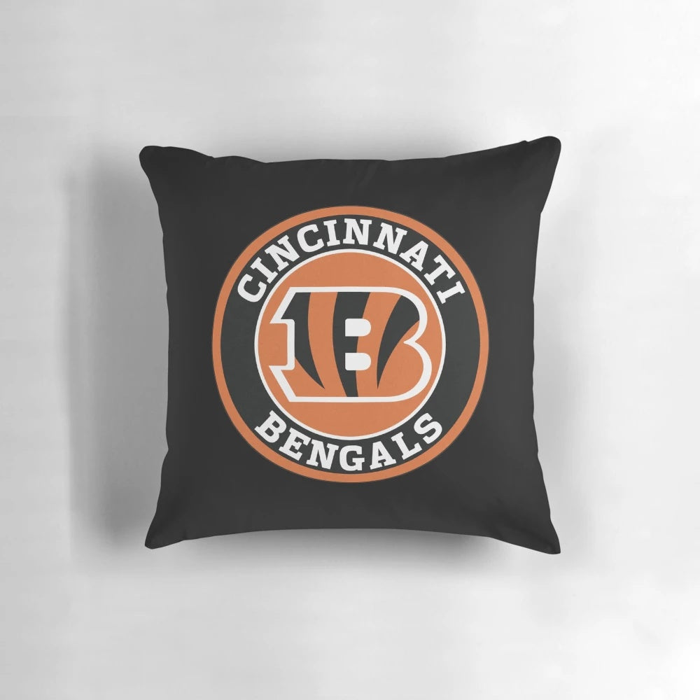 Bengals City Pillow featuring the Cincinnati Bengals logo and Joe Burrow