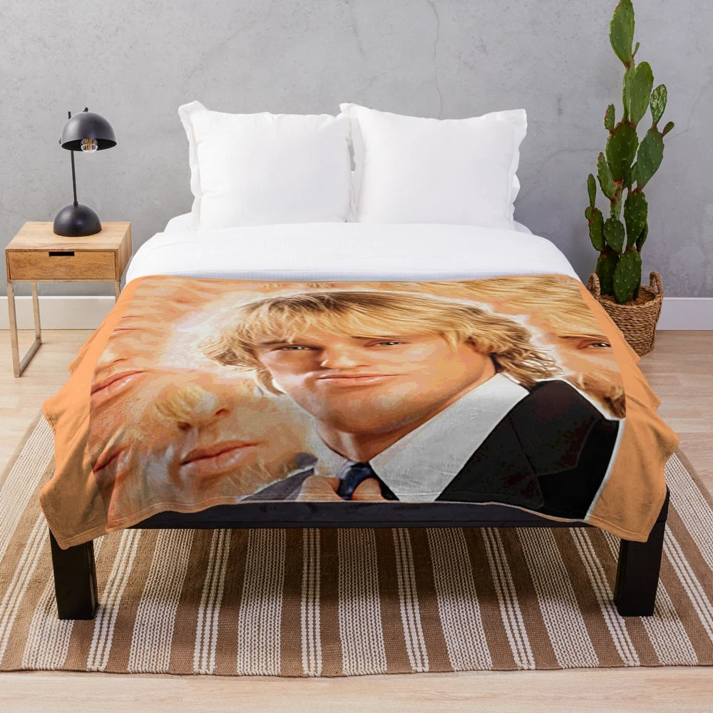 Owen Wilson Inspired Plush Blanket for Home Decor