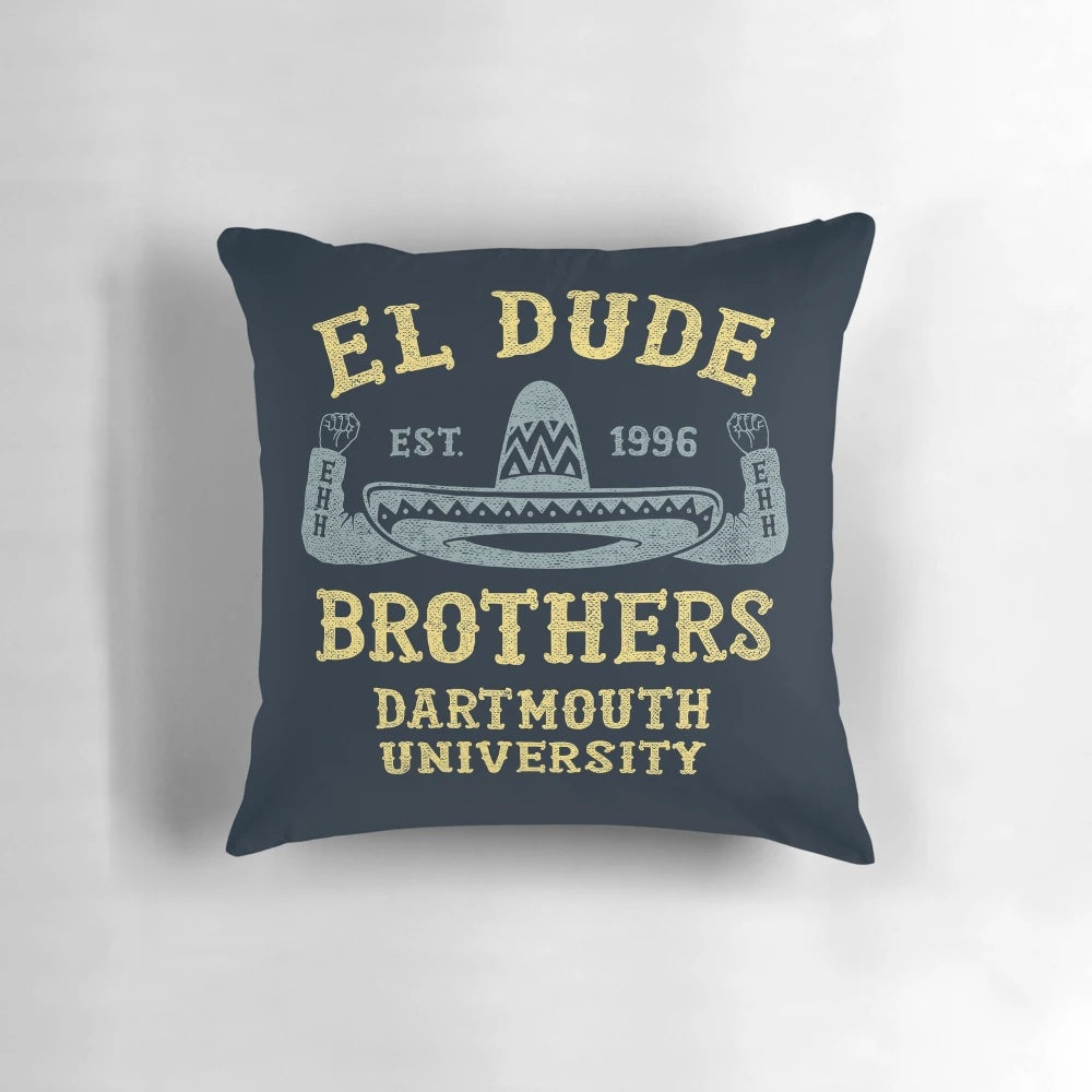 Peep Show El Dude Brothers Pillow featuring Mark Corrigan and Jez