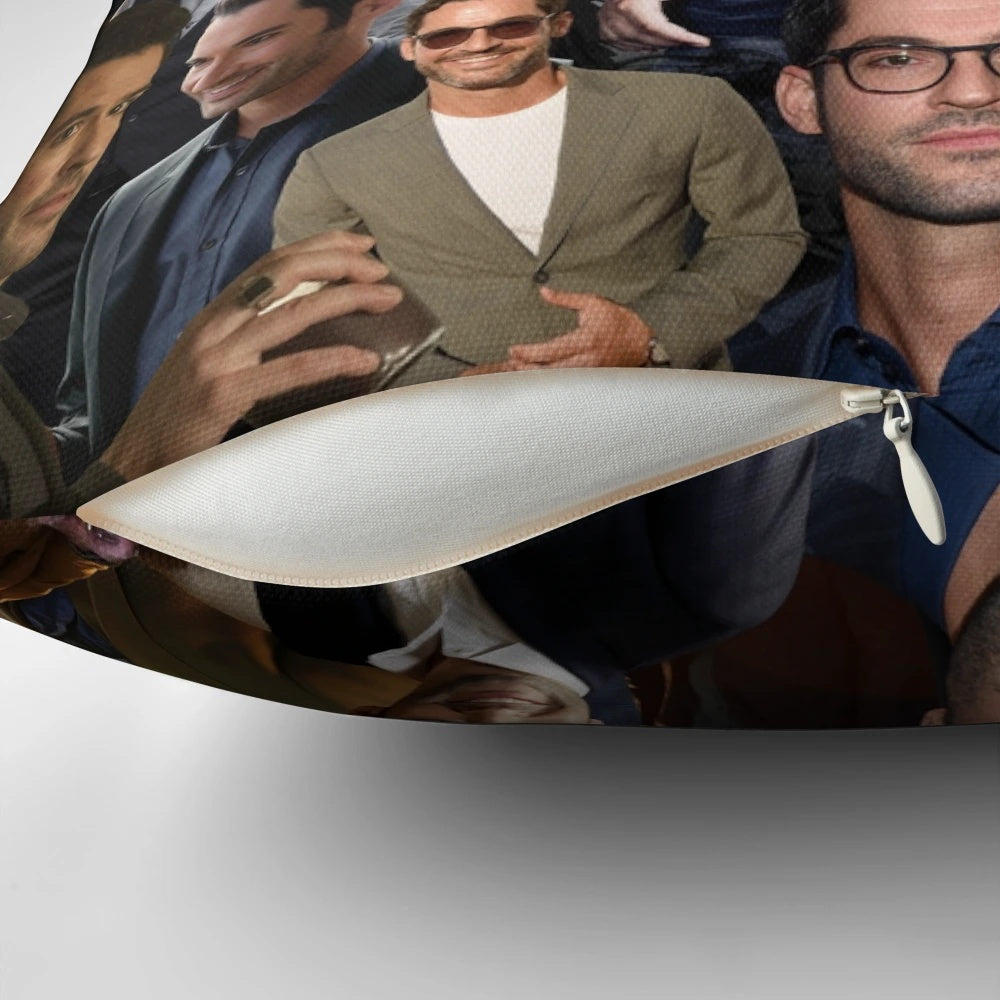 Tom Ellis as Lucifer Morningstar on Pillow