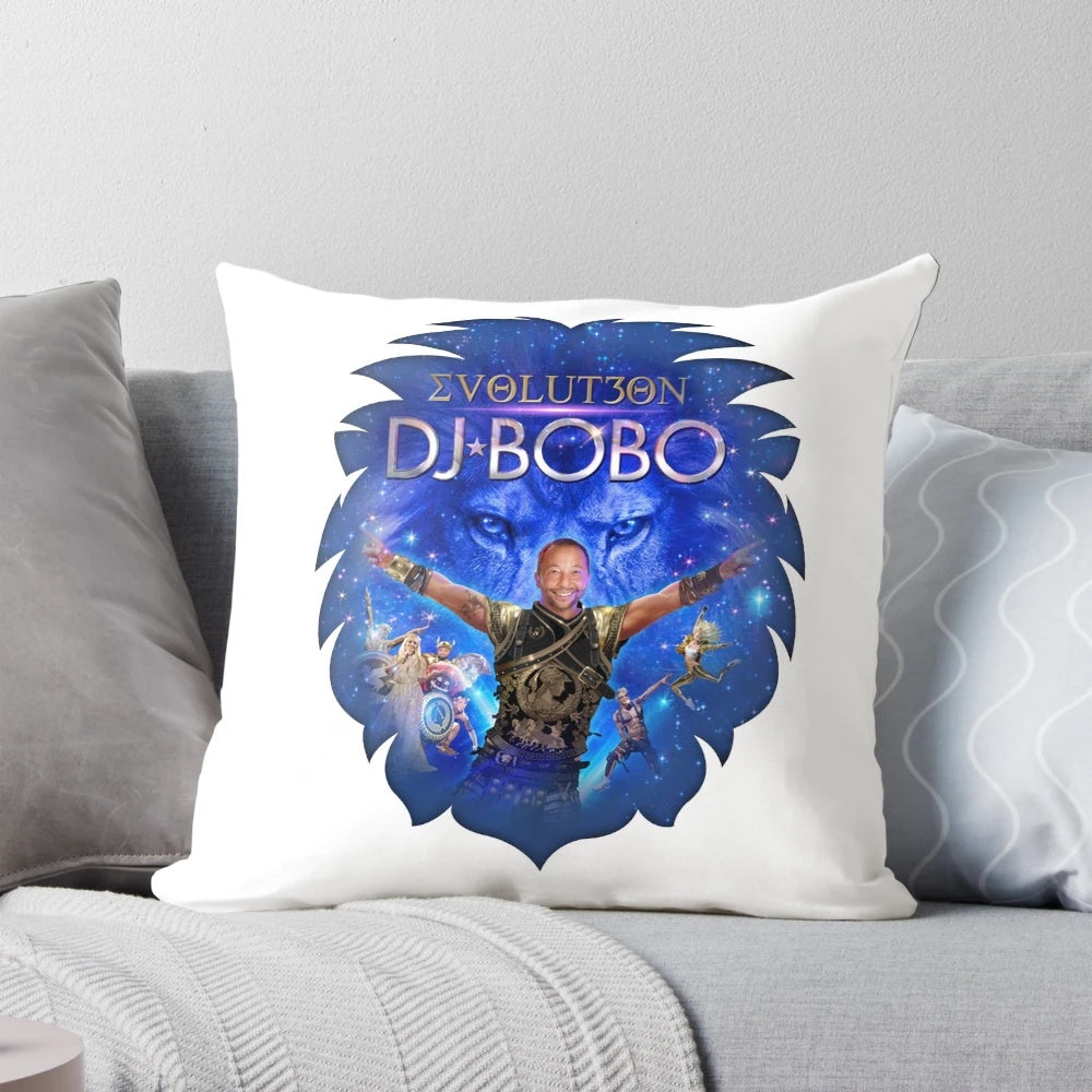 DJ Bobo EVOLUT30N Tour Pillow featuring the iconic DJ Bobo and his music