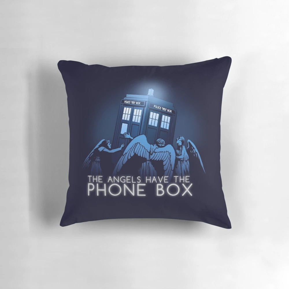 Doctor Who-inspired Tardis pillow featuring artwork by Megan Lara