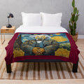 Plush blanket featuring a portrait of the renowned physicist Albert Einstein
