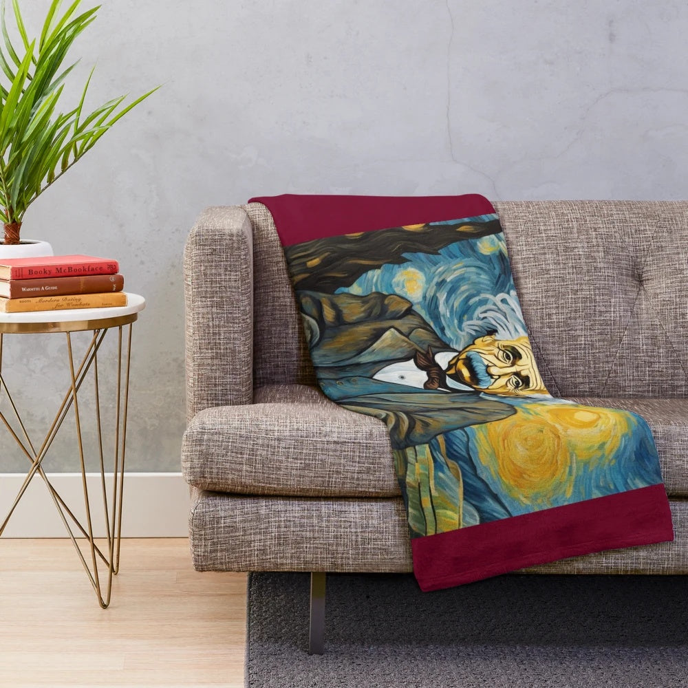 Plush blanket featuring a portrait of the renowned physicist Albert Einstein
