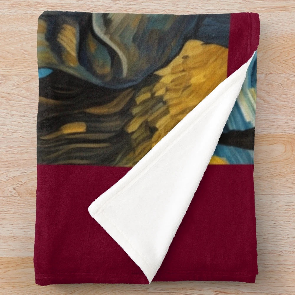Plush blanket featuring a portrait of the renowned physicist Albert Einstein