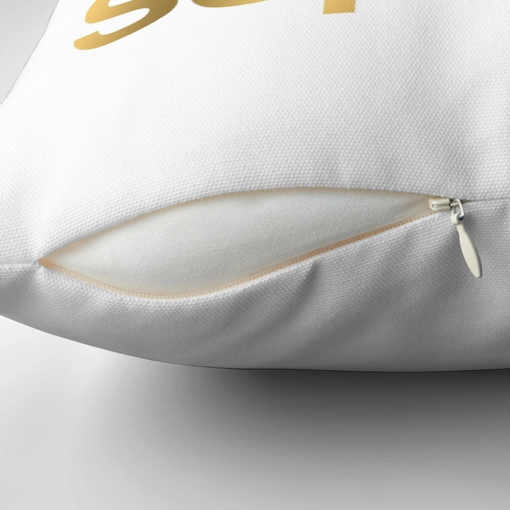 A plush pillow featuring the iconic cast of The Golden Girls TV show