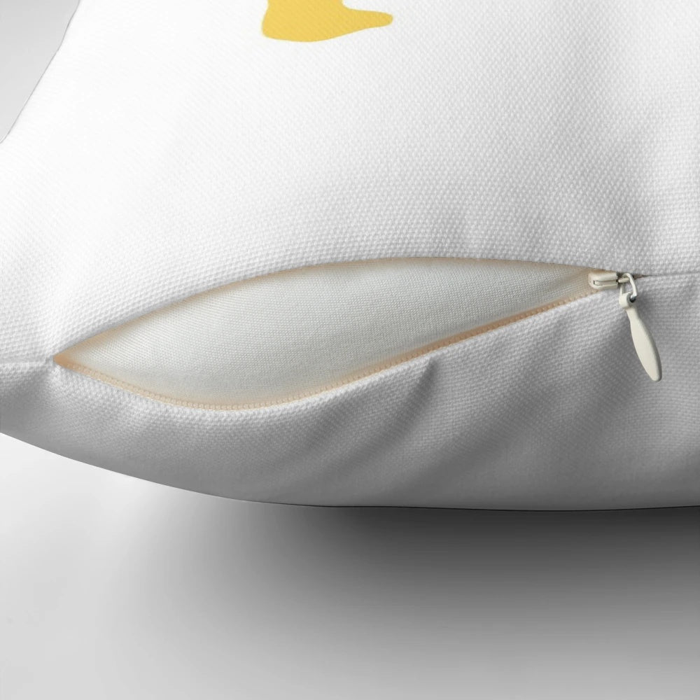 A plush golden retriever pillow with the text "Life is Golden" on a white background.