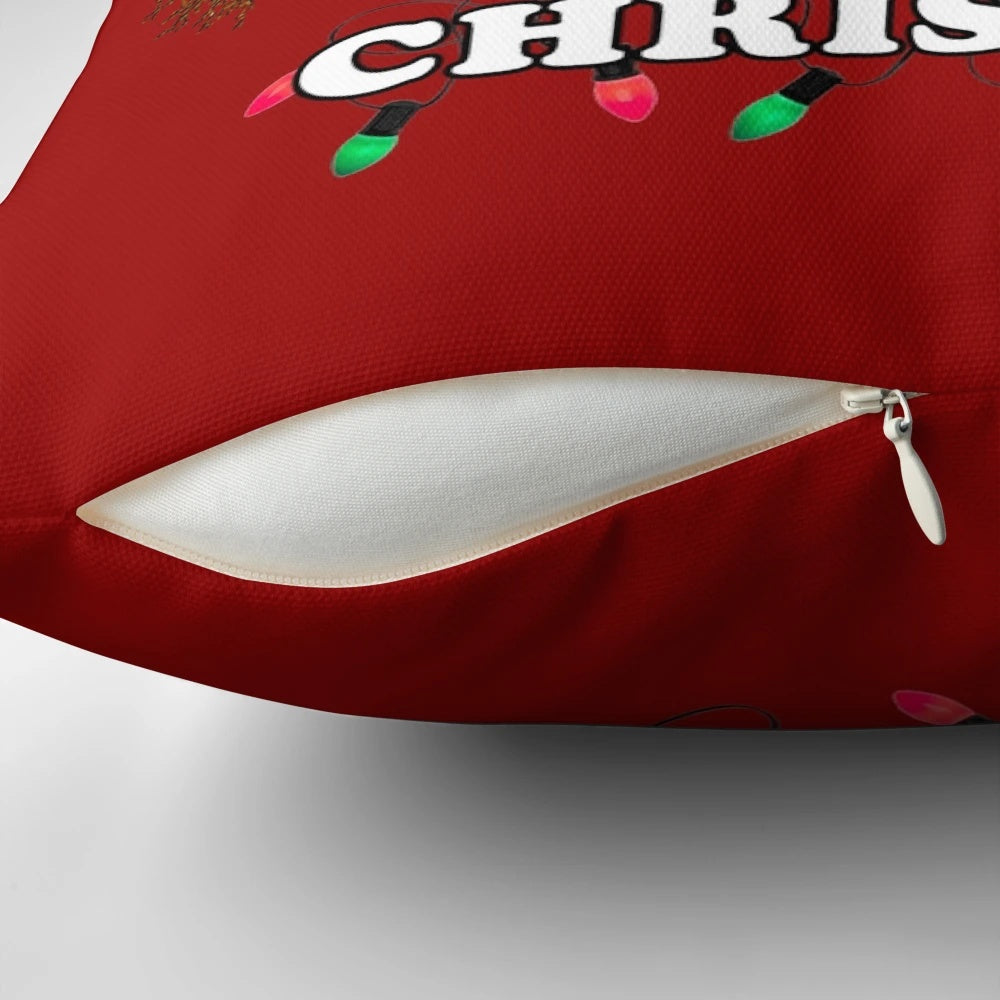 A cozy pillow featuring the iconic station wagon from National Lampoon's Christmas Vacation