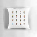 Hermitcraft-themed throw pillow featuring Grian, Mumbo Jumbo, and Iskall85