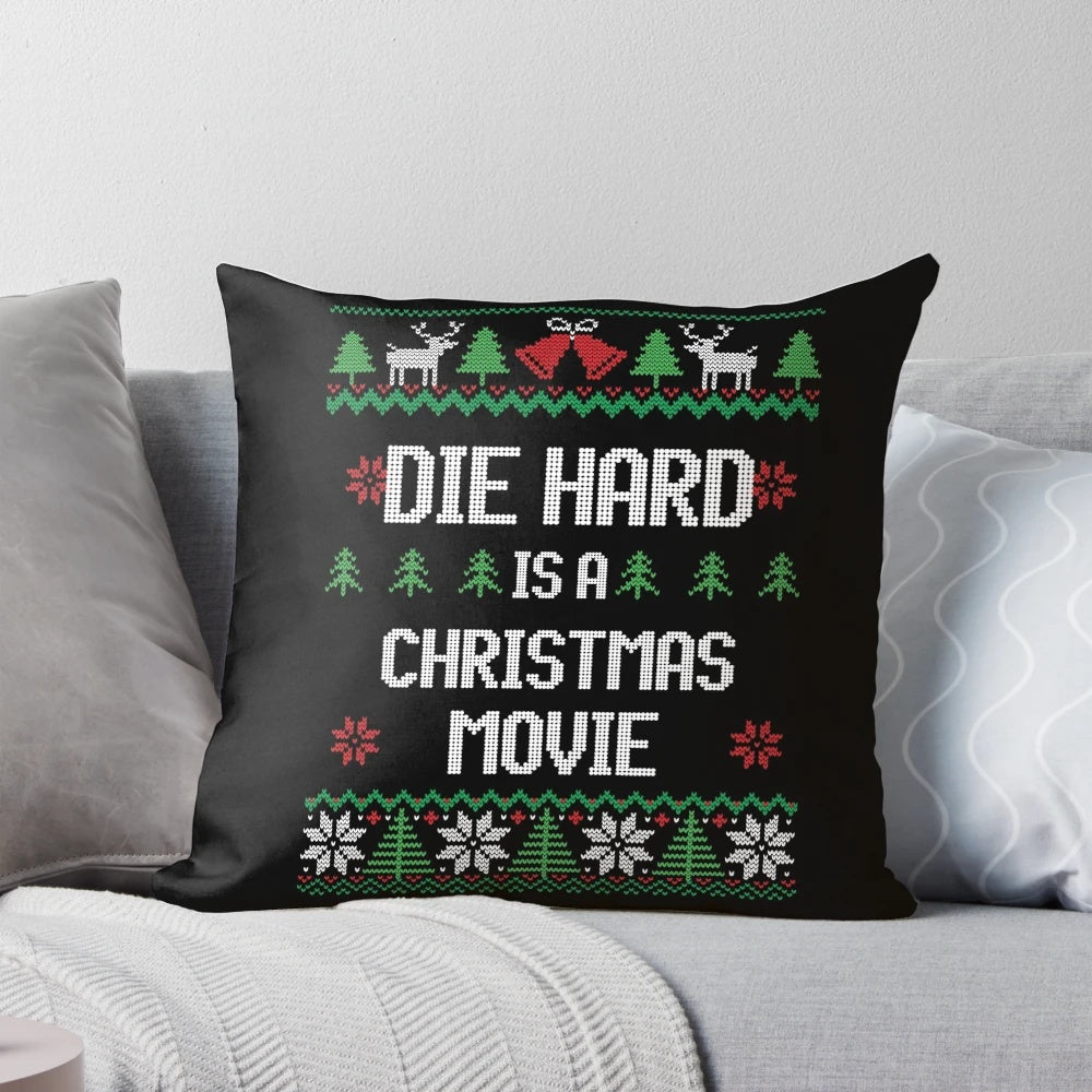 Die Hard Christmas Movie Throw Pillow