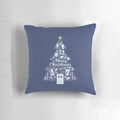 Doctor Who-themed Christmas pillow with Santa and Christmas tree