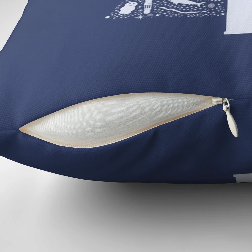 Doctor Who-themed Christmas pillow with Santa and Christmas tree
