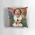 Elf "Santa's Coming!" Pillow featuring the iconic character from the beloved Christmas movie