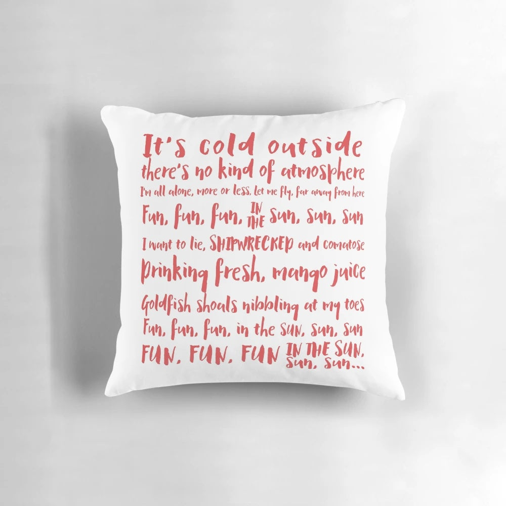 Red Dwarf Lyrics Pillow - Commemorating the beloved BBC sci-fi comedy series