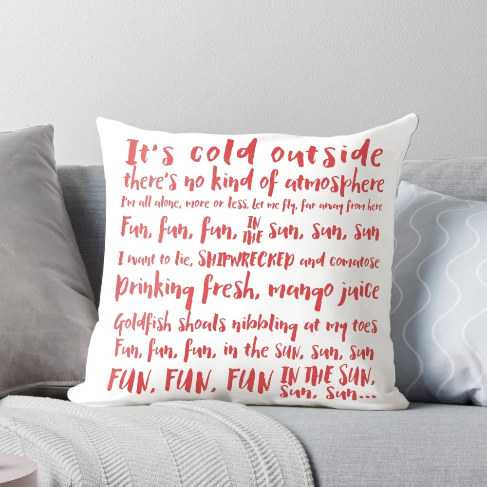 Red Dwarf Lyrics Pillow - Commemorating the beloved BBC sci-fi comedy series