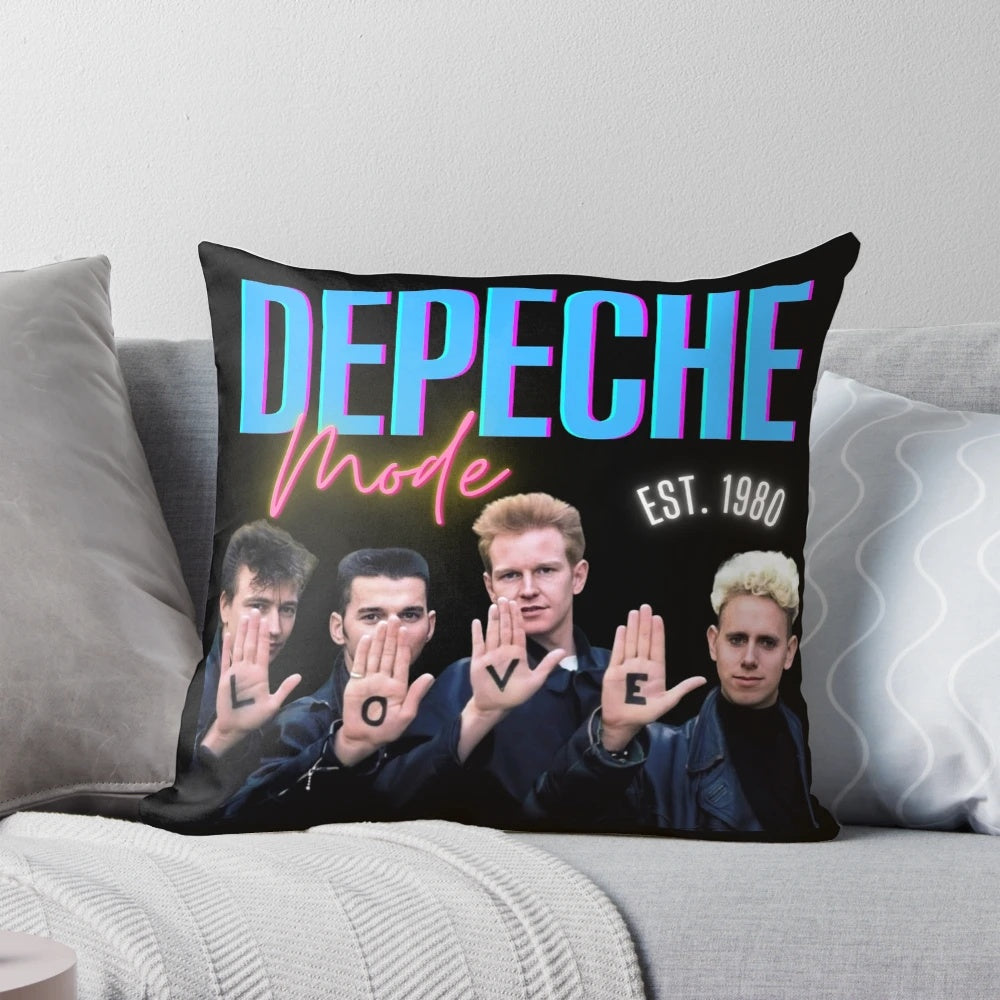 Depeche Mode 1980 Pillow, featuring the band's classic synth-pop sound