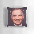 A stylish pillow featuring the image of renowned Irish singer Joe Dolan
