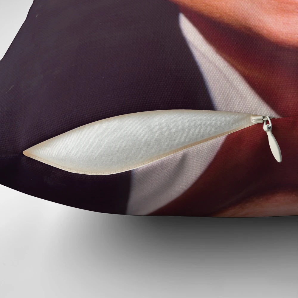 A stylish pillow featuring the image of renowned Irish singer Joe Dolan