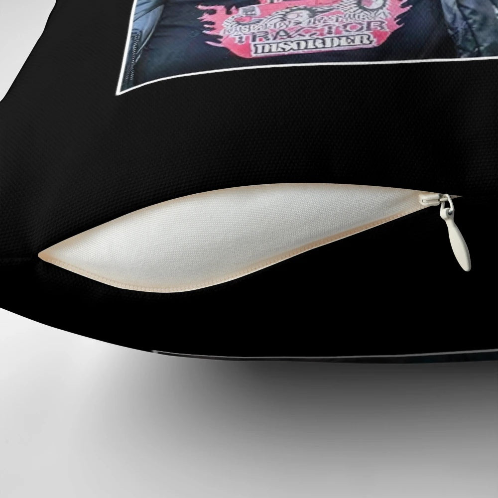Kerry Mucklowe, the beloved character from the hit BBC series "This Country," adorns this high-quality pillow.