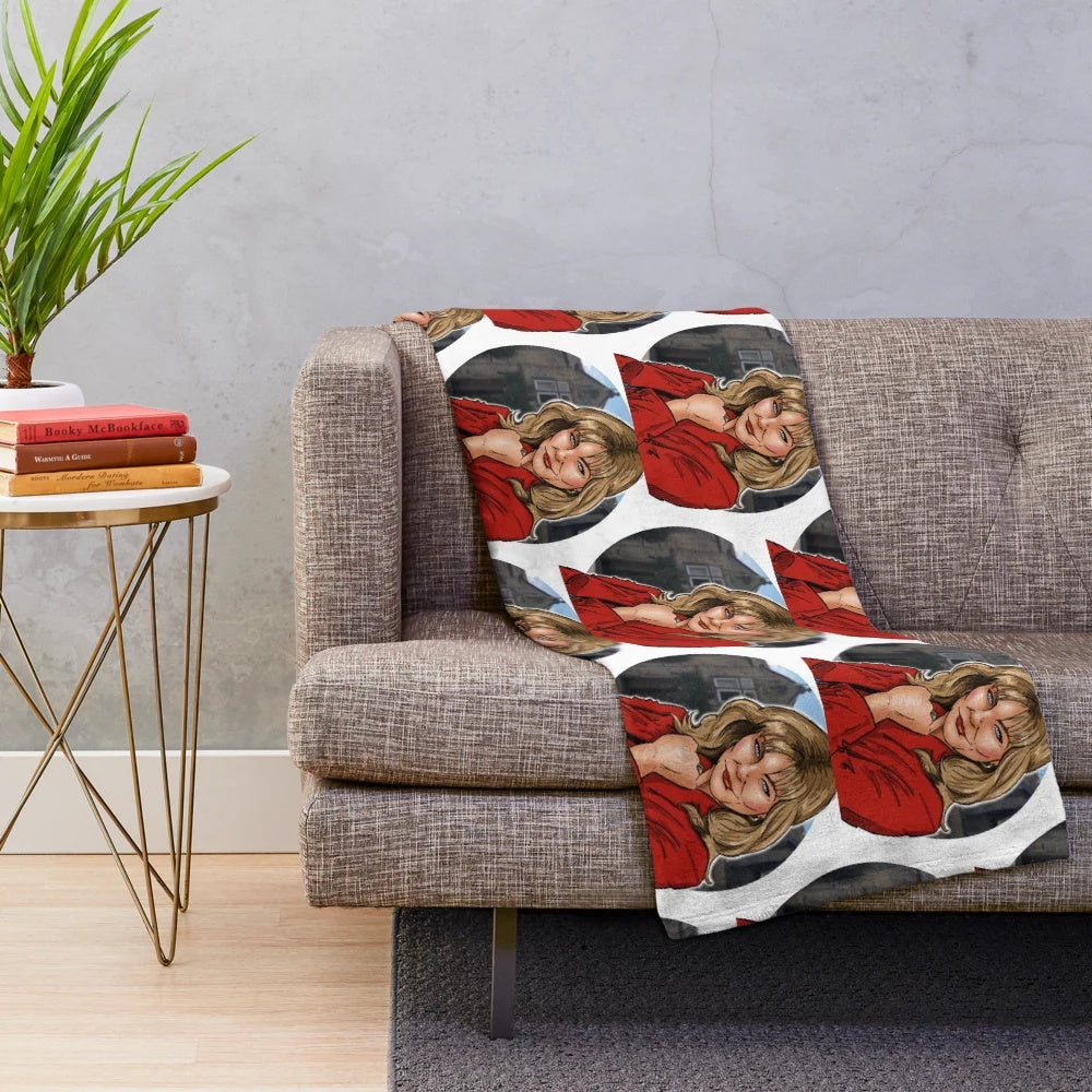 Plush Blanket Featuring the Iconic Kim Tate from Emmerdale