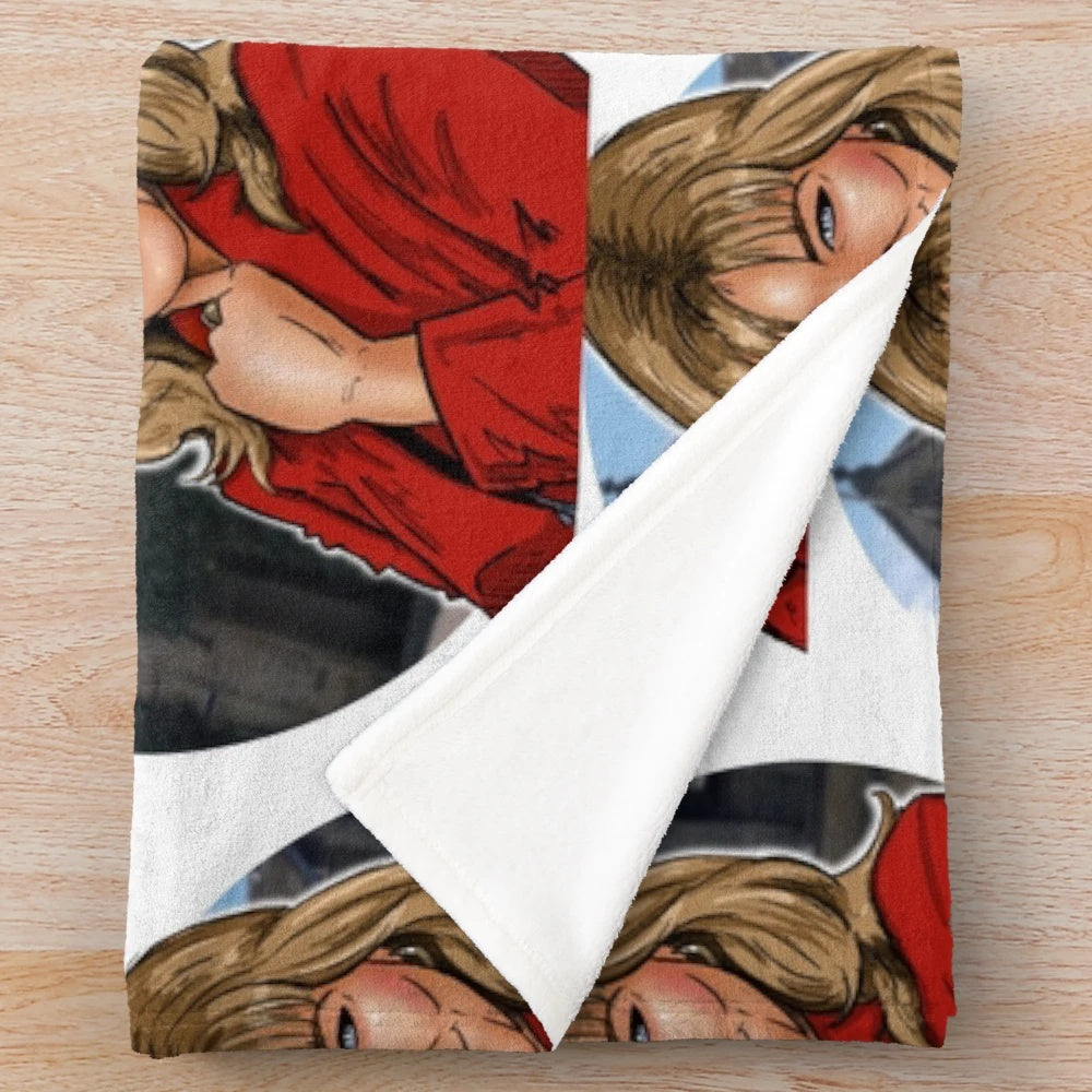 Plush Blanket Featuring the Iconic Kim Tate from Emmerdale