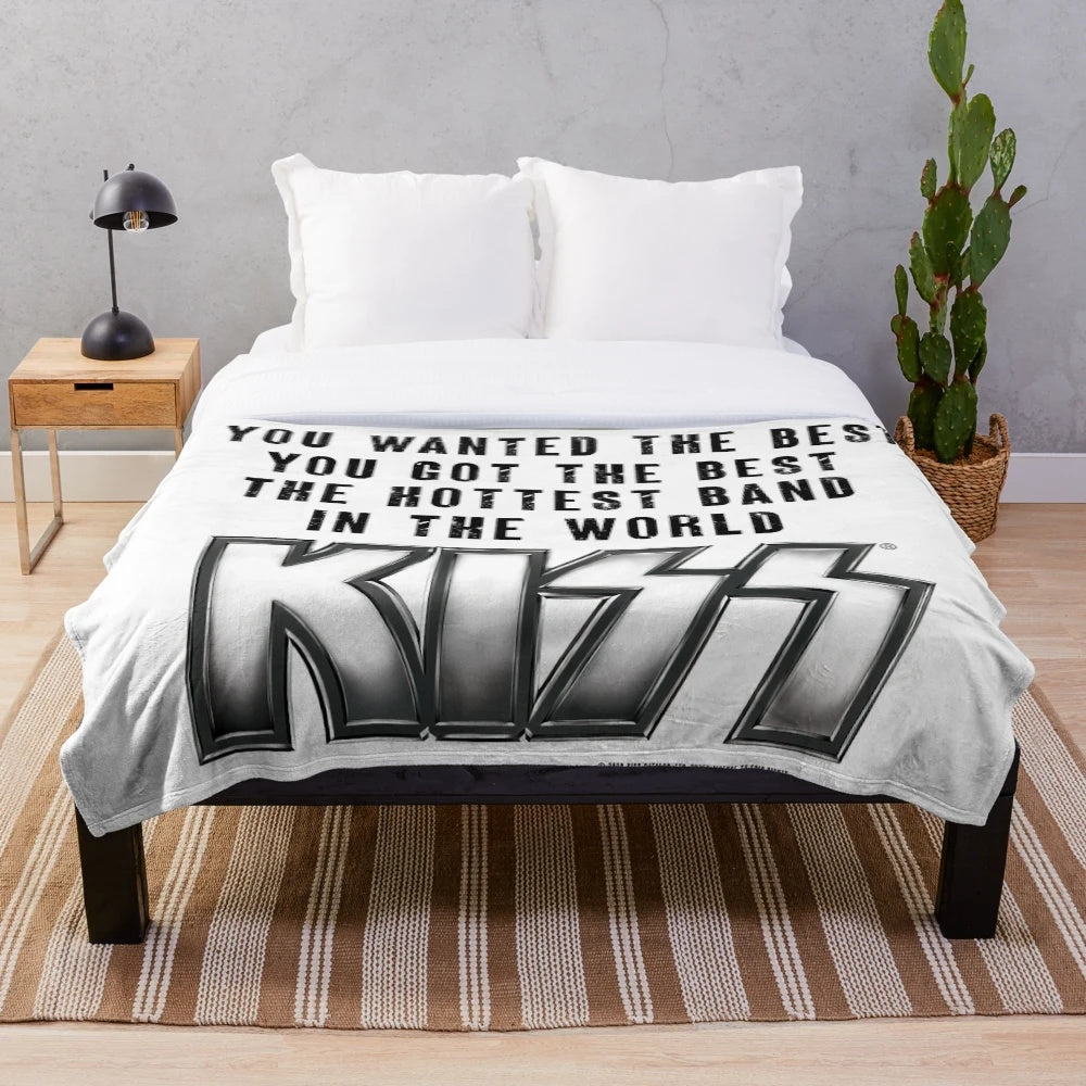 KISS Plush Blanket featuring the iconic KISS band logo