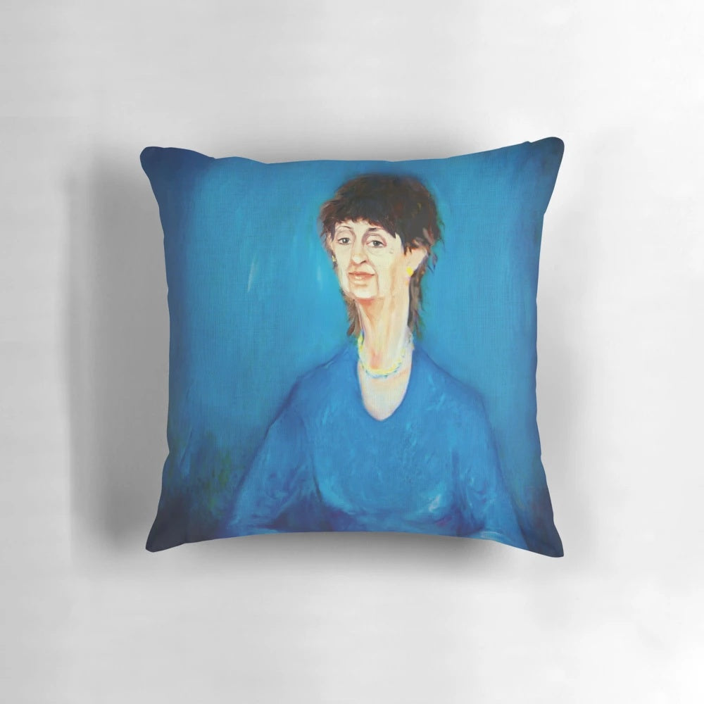 Mrs. Mangel portrait decorative pillow featuring the beloved character from the TV show Neighbors